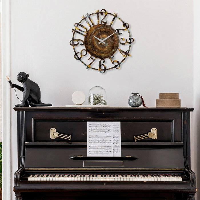 Wallity Reloj de Pared de Metal Decorativo Multicolor